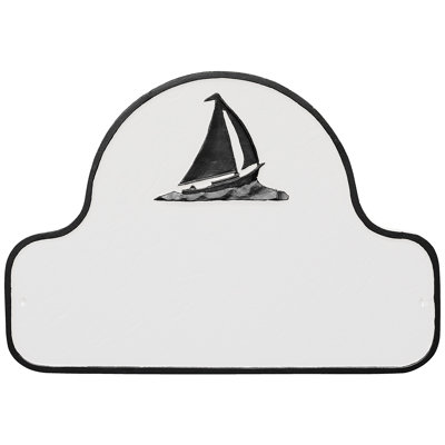 Sailboat Arch Address Sign Plaque