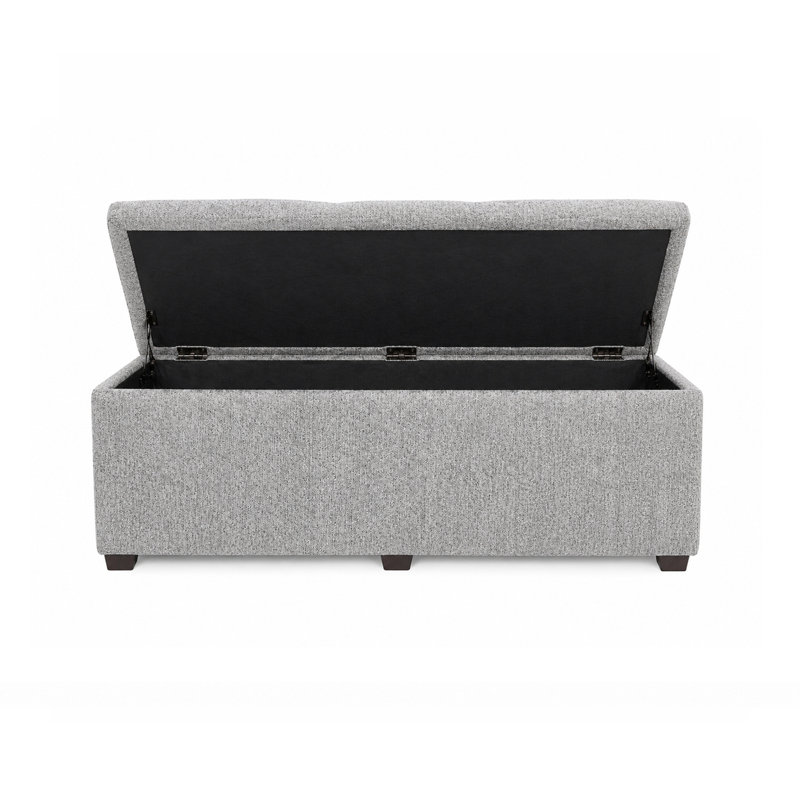 Banc de rangement Esplanade, chenille, ivoire, Argent