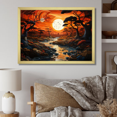 Riverforest Sunset, aura africaine sur toile