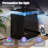 Jacob 15" W Nightstand With LED Lights, Night Stand With 2 Storage Drawers-430630543