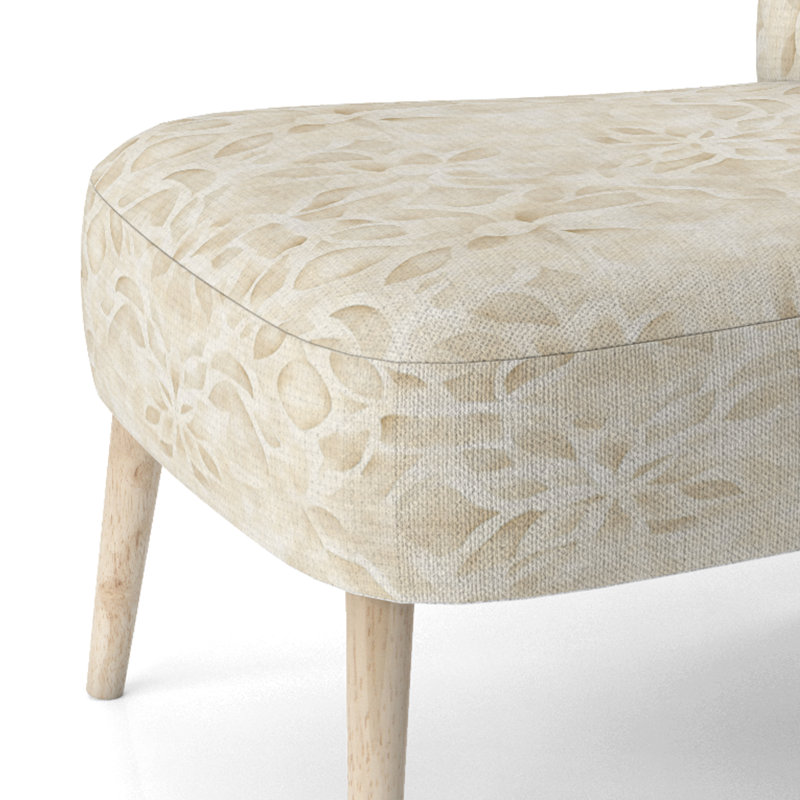 Chaise d'appoint rembourrée Boho, Chaise d'appoint sans accoudoirs