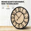 Grande horloge murale rétro en bois surdimensionnée à piles