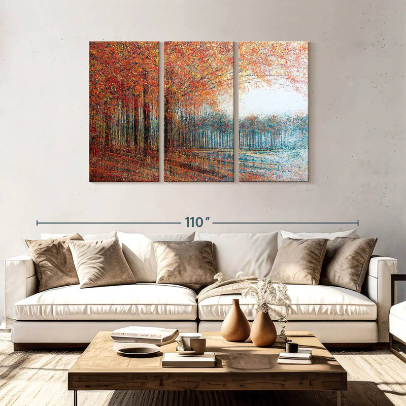 Avery les arbres rouges, H 48 po x l 74 po