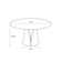 Suzzie Modern Sintered Stone Round Dining Table for 4-6 with Pedestal Base, Pre-Assembly