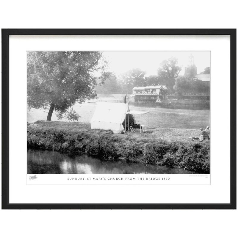Sunbury, St Mary's Church From The Bridge 1890 by Francis Frith - Single Picture Frame Print, 60cm H x 80cm W x 2.3cm D