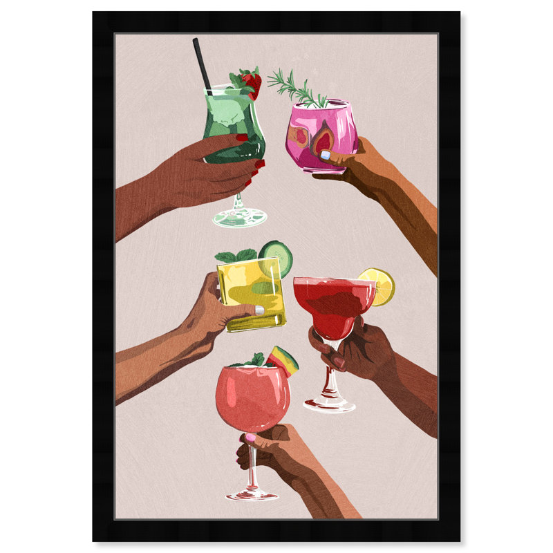 Rappelez-vous ceci - peinture encadrée sur papier, H 45 po x l 30 po x P 1,75 po, Cadre noir