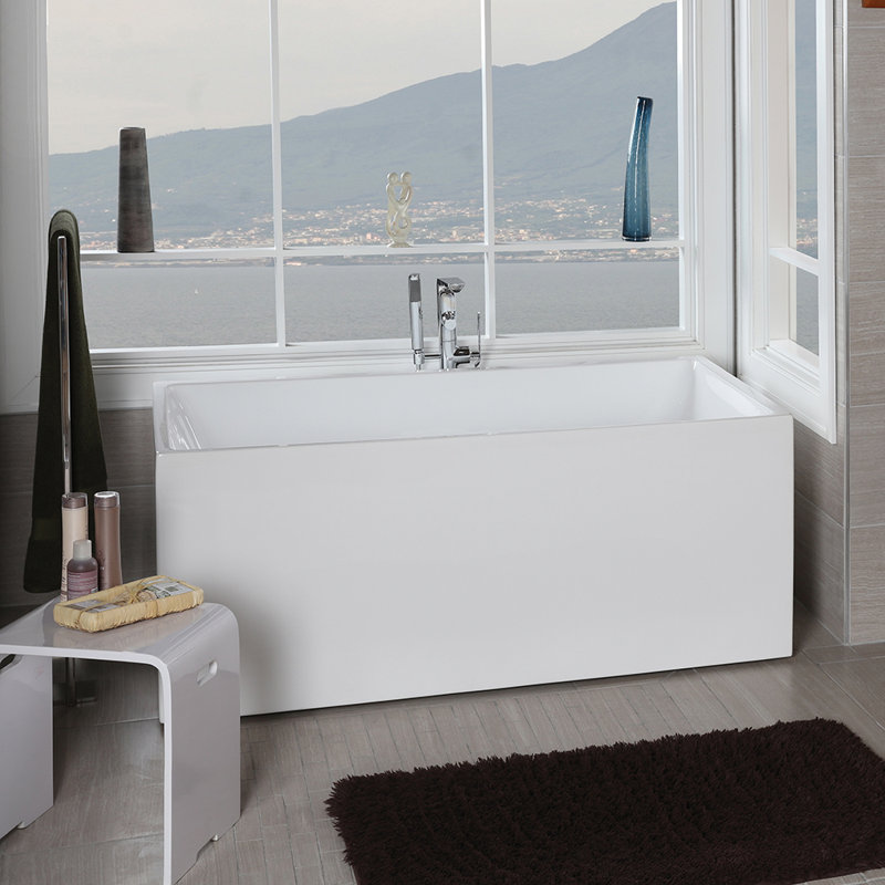 Aquasei 59.12'' L Freestanding Soaking Bathtub