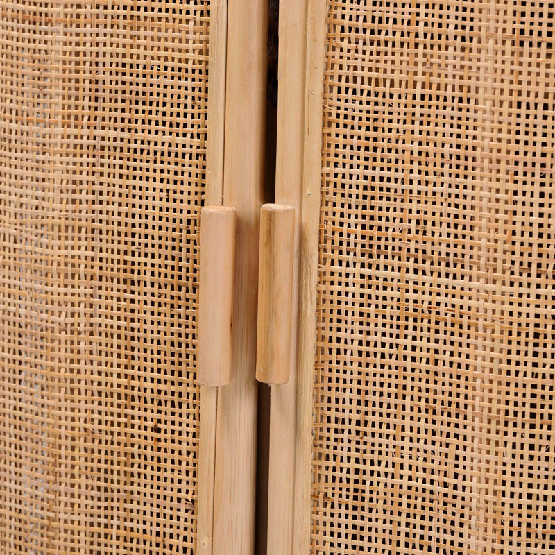 Armoire de rangement en rotin naturel