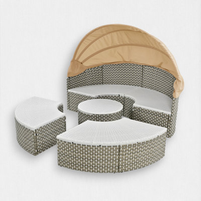 66.5'' Wicker Outdoor Patio Daybed