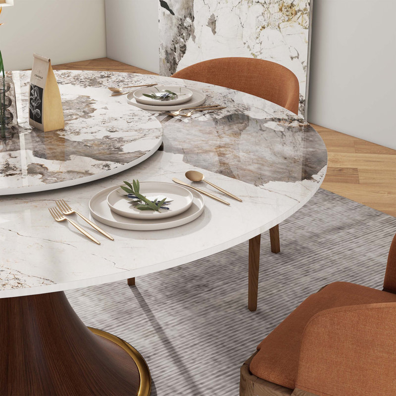 Table de salle à manger Jessely Farmhouse, L 59,05 po x L 59,05 po