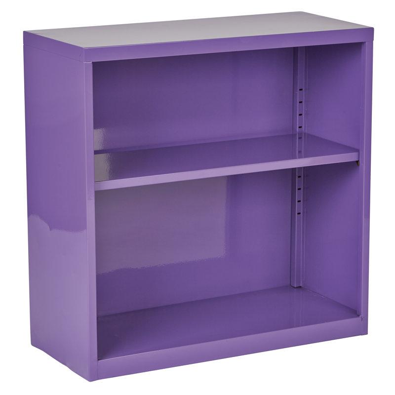 Wychwood Metal 2-Shelf Bookcase, Purple