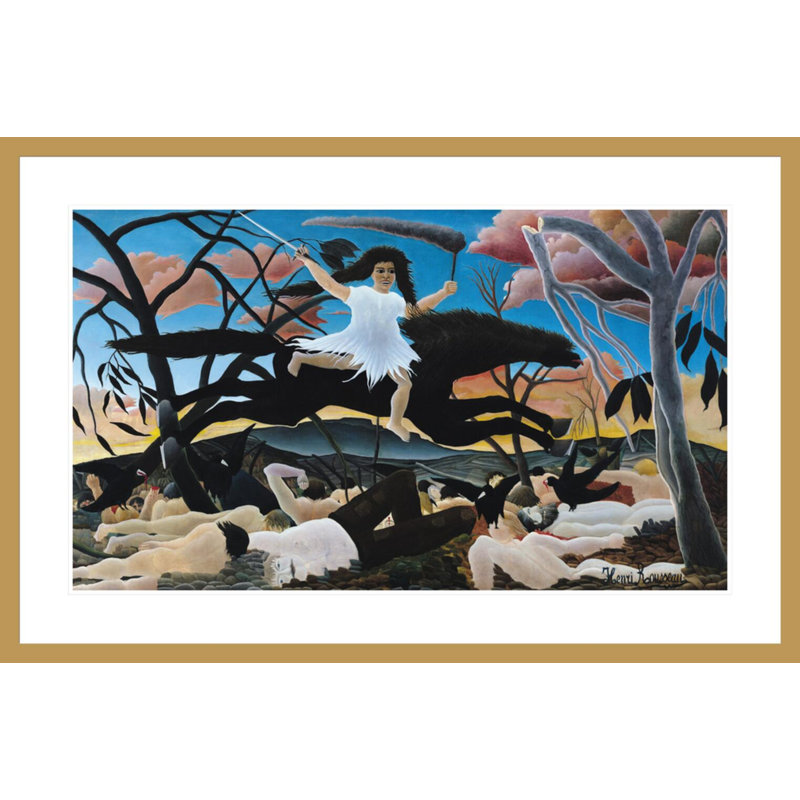 «War or the Ride of Discord» par Henri Rousseau, impression giclée sur cadre, H 27,27 po x l 41,5 po