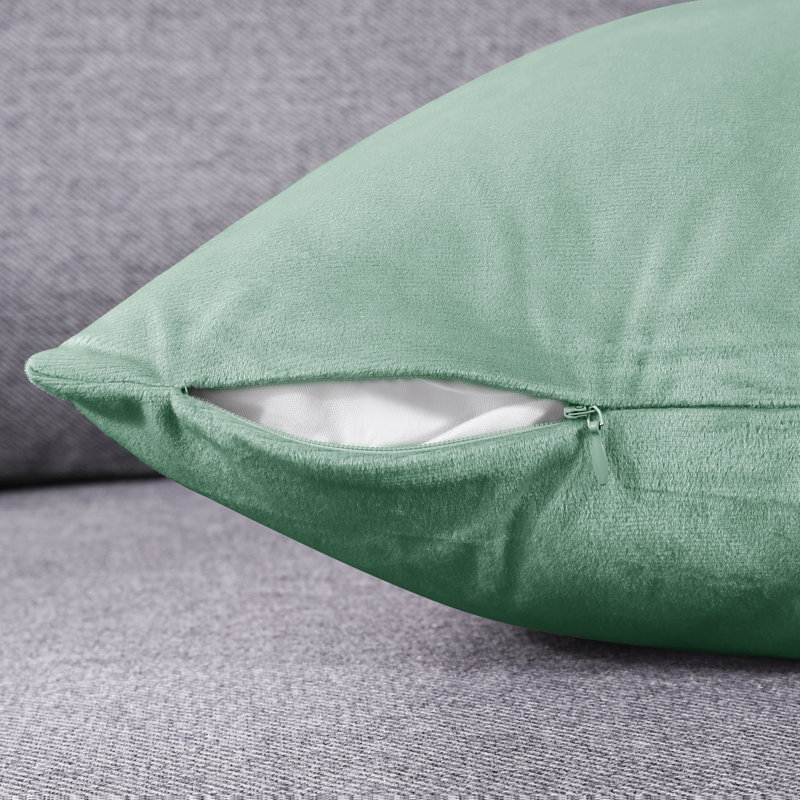 Decorative Throw Soft Linen Cushion Covers Pillow Covers (Set of 4), Mint Green, Square 26"