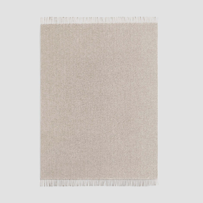 Fortier Throw Blanket, Gray Chevron