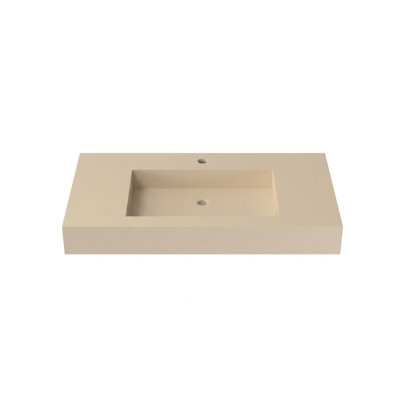 36 in. Wall-Mounted Stone Resin Bathroom Sink
