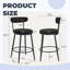 Tabourets de bar ergonomiques tendance et confortables avec coussins en tissu respirant, hauteur de 35,5 po-1319907495