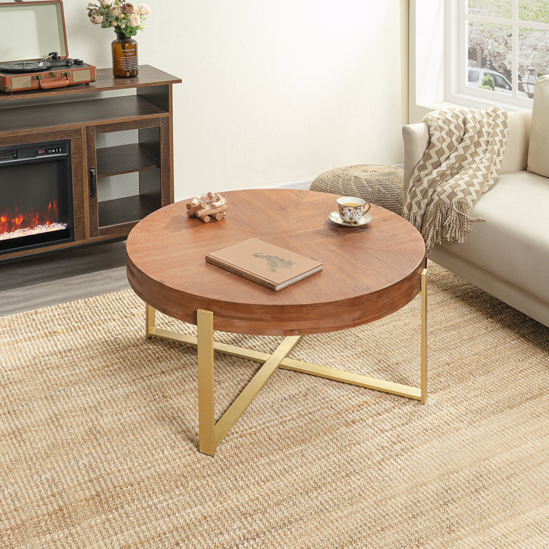 Table basse 33,86 po, Doré