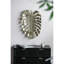 Décoration murale suspendue feuille d'or - Décoration contemporaine en aluminium 24,8 x 17,3 x 2 po-100540601