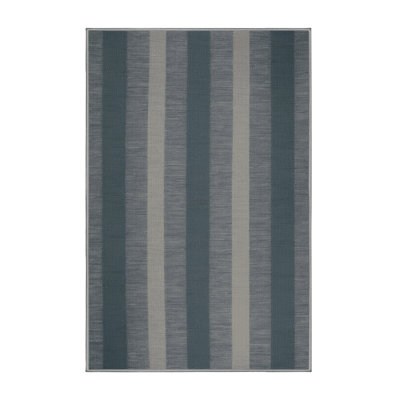 Machine Washable Checkered Grey Area Rug