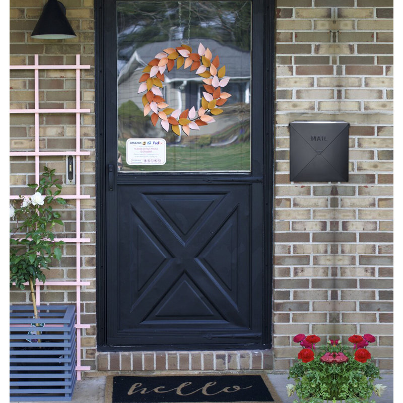 Chicago Black Industrial Style Wall Mounted Mailbox