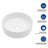 15.75"X15.75" White Ceramic Vessel Bathroom Sink-124471341