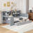 Daybed With Drawers,USB Ports And Desk-801311513-801311512