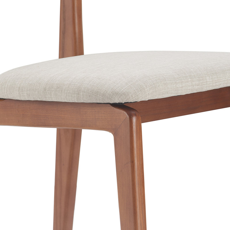 Chaise rembourrée Elle Decor Coralie, Gris clair