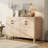 Mirod Farmhouse Style 4-Door Cabinet With Natural Distressed Finish, A Rustic Accent For Entryways Or Small Spaces-2032325809