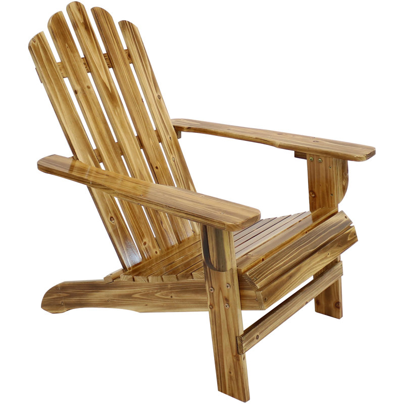 Rustic Charred Fir Wood Adirondack Chair