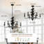 6-Lights Dimmable Ceiling Chandeliers with Leaf-348680312
