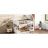 White Rubber Wood Twin Over Bunk Bed - Guardrails For A Peaceful ' Sleep House Bed, With Spacious And Protected Sleeping Space-1305137787