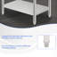 Table de travail en acier inoxydable robuste pour brassage, 30 po x 24 po x 35 po, table de préparation de cuisine commerciale à double couche avec tablette inférieure réglable, bord arqué - 30 * 24 * 35 pouces, sans roulettes, sans plaque arrière