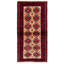 Tapis de couloir en Tapis décoratif laine noué à la main de conception unique 3 pi 2 po x 6 pi 9 po Besseris