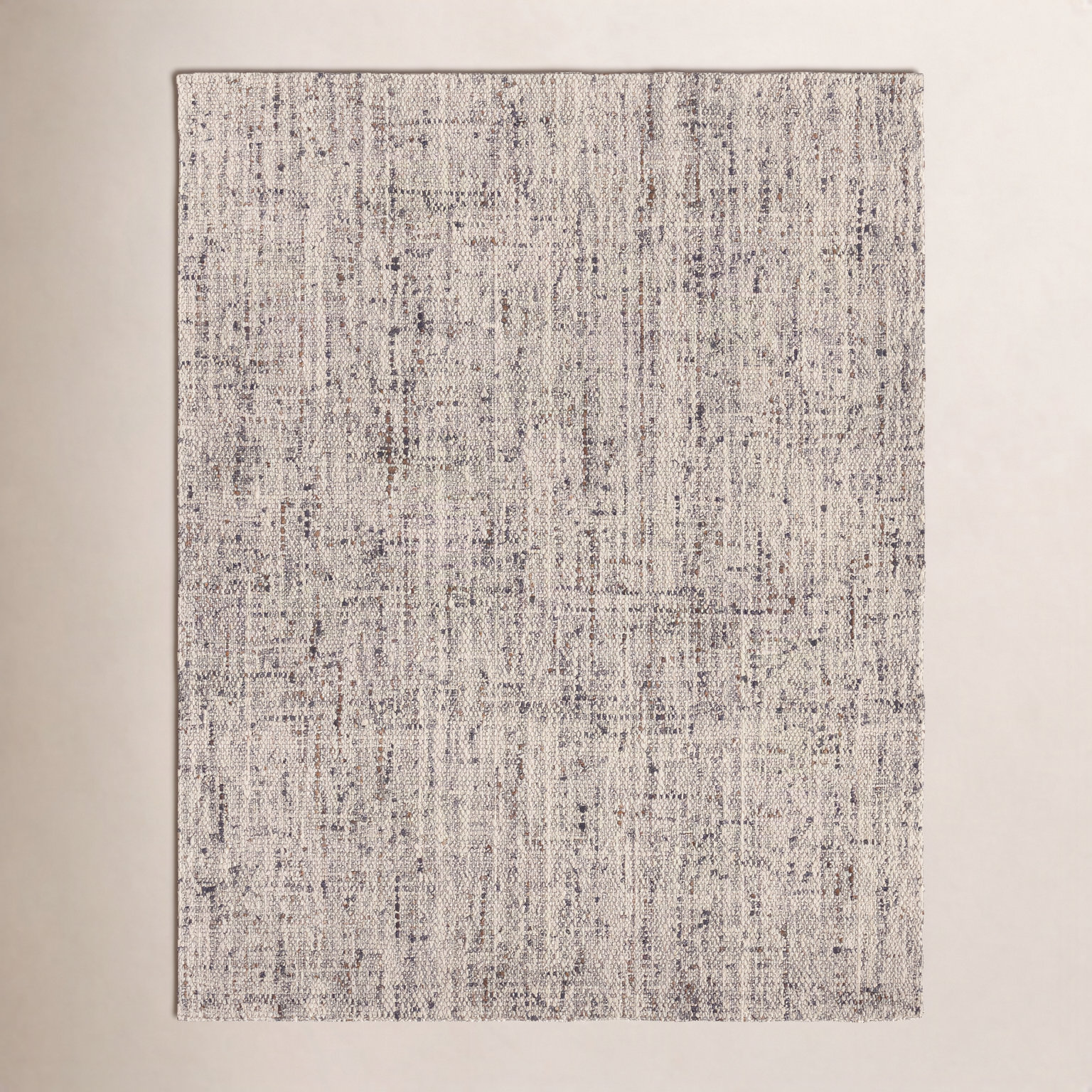 Elya Gray Hand-Woven Wool Rug, Rectangle 7'10" x 10'