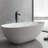 59'' L x 30.7'' W Freestanding Soaking Solid Surface Bathtub
