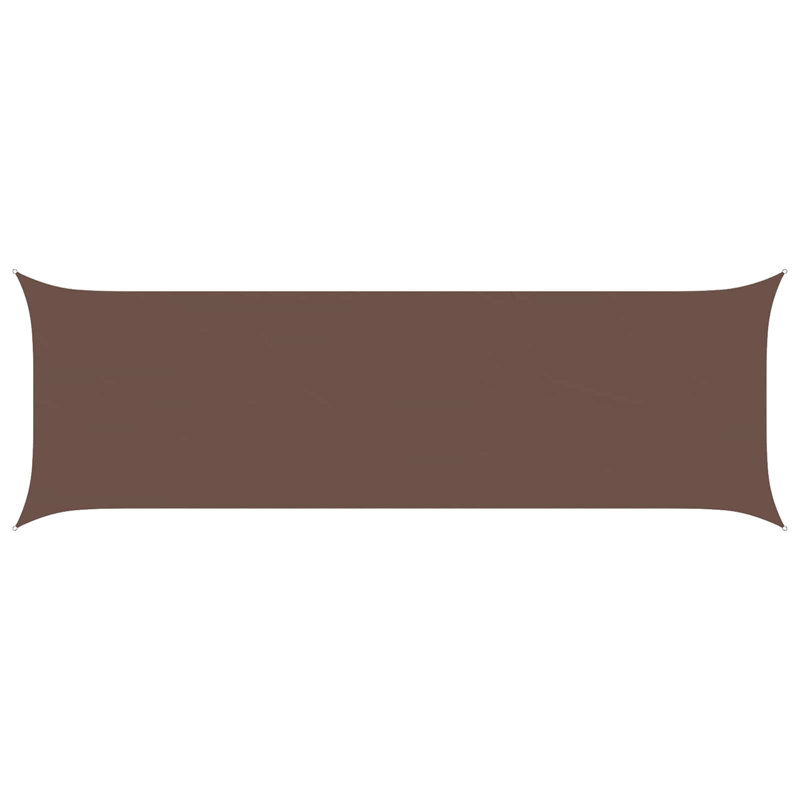 Vidaxl Sunshade Sail Oxford Fabric Rectangular Patio Shade Sunscreen Canopy, Brown, 2m W x 6m L