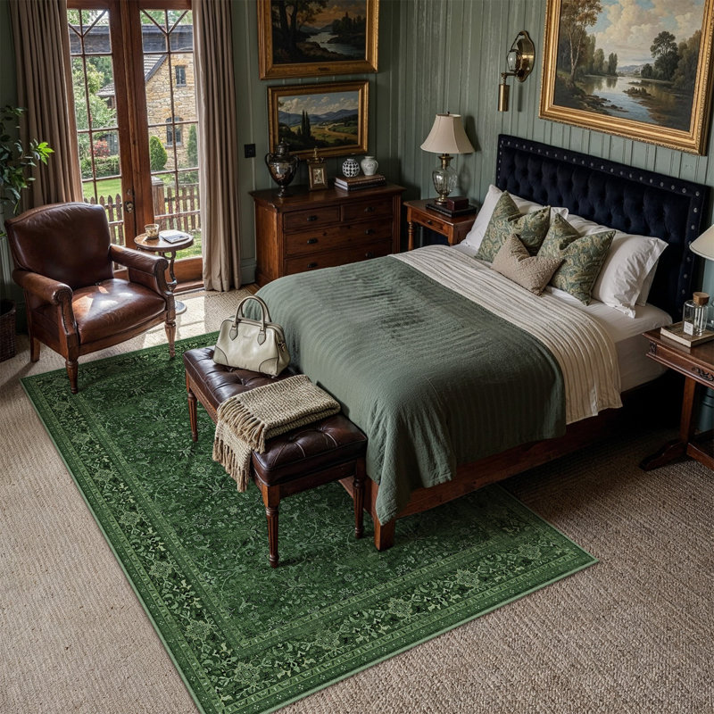 Tapis oriental lavable à la machine Isla avec envers antidérapant, 0.28", Rectangle 5 pi x 7 pi