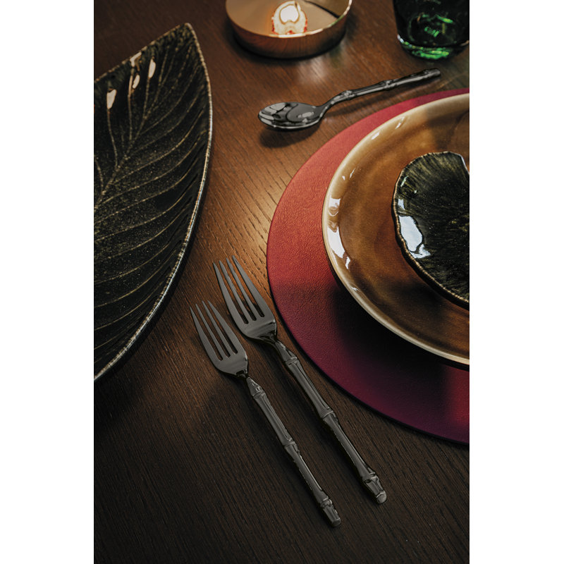 Bali Flatware Set - 20 Pieces, Black Gold