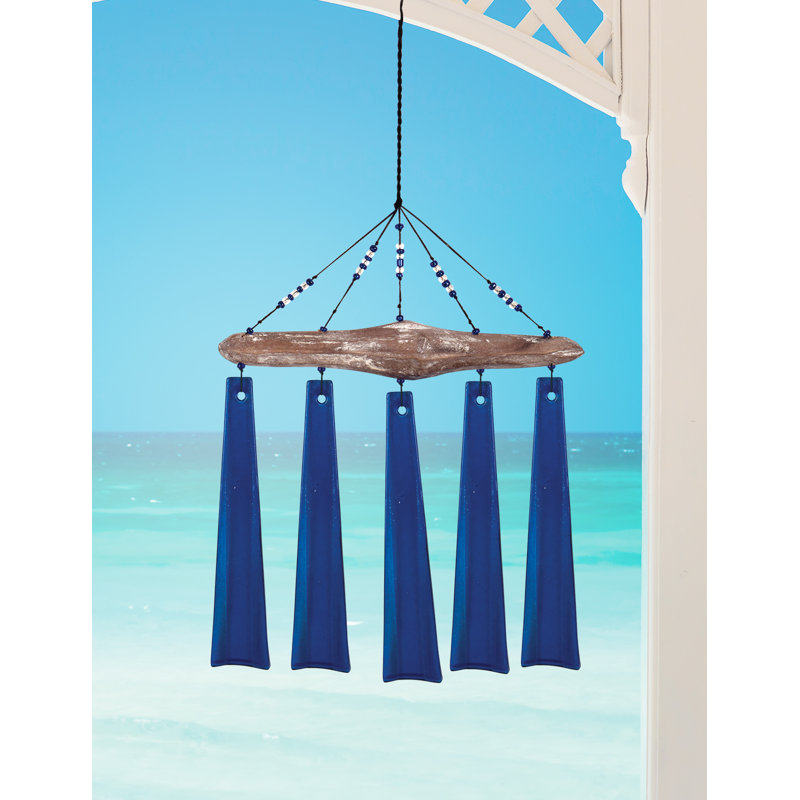 Carillon à vent en verre sea Anders, Bleu