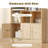 71" Tall Bookshelf With 10 Cubes And 3 Doors, 4-tier Bookshelf, Open Shelf Bookcase With Cabinet, Modern Cube Storage Organizer For Living Room, And Office, White-616440633