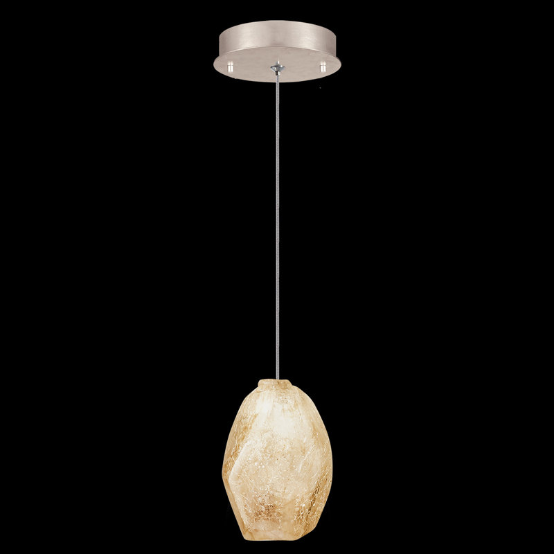 Luminaire suspendu rond 5,5 po Natural Inspirations, Doré, 4, Natural Quartz -8
