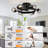 Modern Industrial Flush Mount Ceiling Fan With Light And Remote, Reversible DC Motor