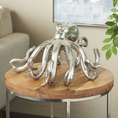 Cole And Grey Resin Laying Octopus Sculpture