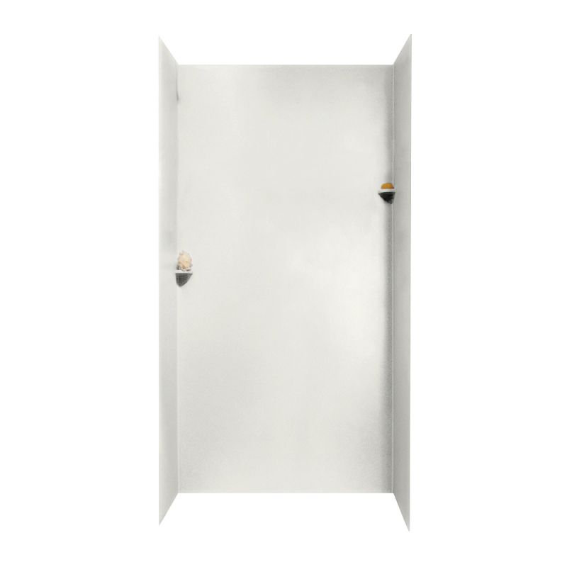 48'' W 36'' D 96'' H Glue Up Solid Surface Wall, Bisque