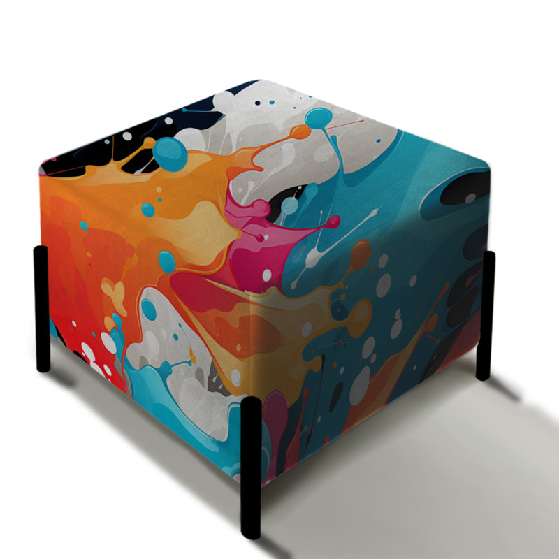 Artistic Paint Splash Dance - Repose-pieds carré abstrait