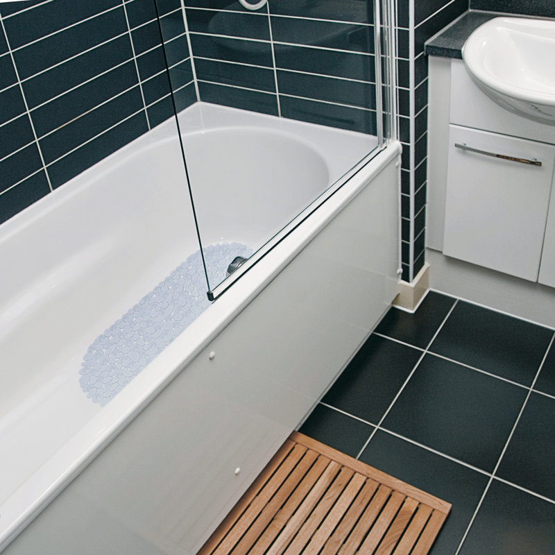 Tapis de douche en velours Falkirk, Transparent