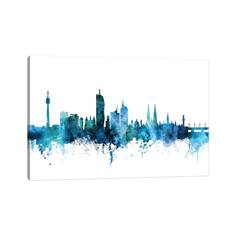 Vienna, Austria Skyline by Michael Tompsett - Wrapped Canvas Gallery-Wrapped Canvas Giclée, 20.32 cm H x 30.48 cm W