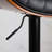 Bar Stools Mid Century Modern Adjustable Counter Height Black Leather Upholstered 360°Swivel Bar Chairs For Kitchen Island/Dining Room/Cafe, 1 Chair/1Carton-931586186-931586187