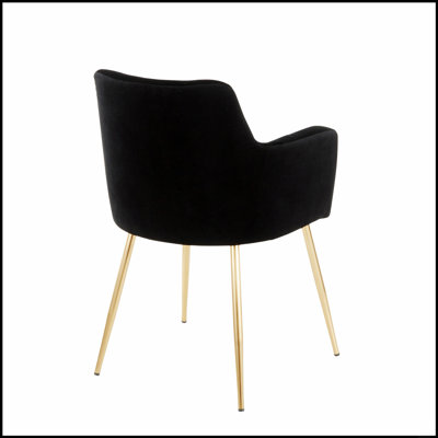 Rayon Cloth Flocking Linen Dining Chairs with Curved Solid Wood Legs, Set of 2, Comfortable and Stylish for Modern Dining Rooms