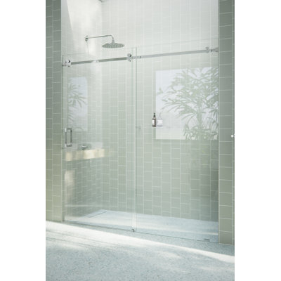 Astro 68 - 72 in. x 78 in. Fully Frameless Glass Sliding Shower Door
